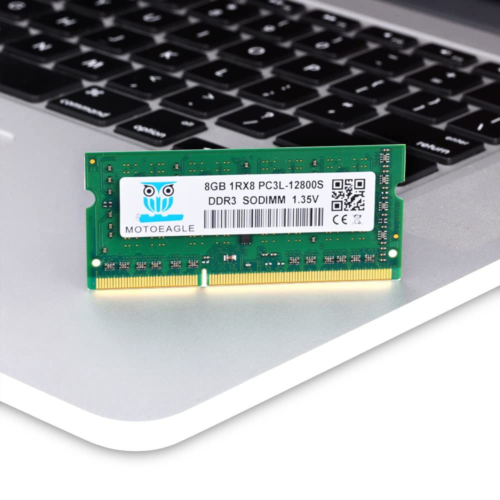 8GB 1Rx8 PC3L 12800S DDR3L 1600MHz SODIMM Ram, 8GB 1Rx8 PC3 12800S 1.35V CL11 204-Pin Memoria Laptop