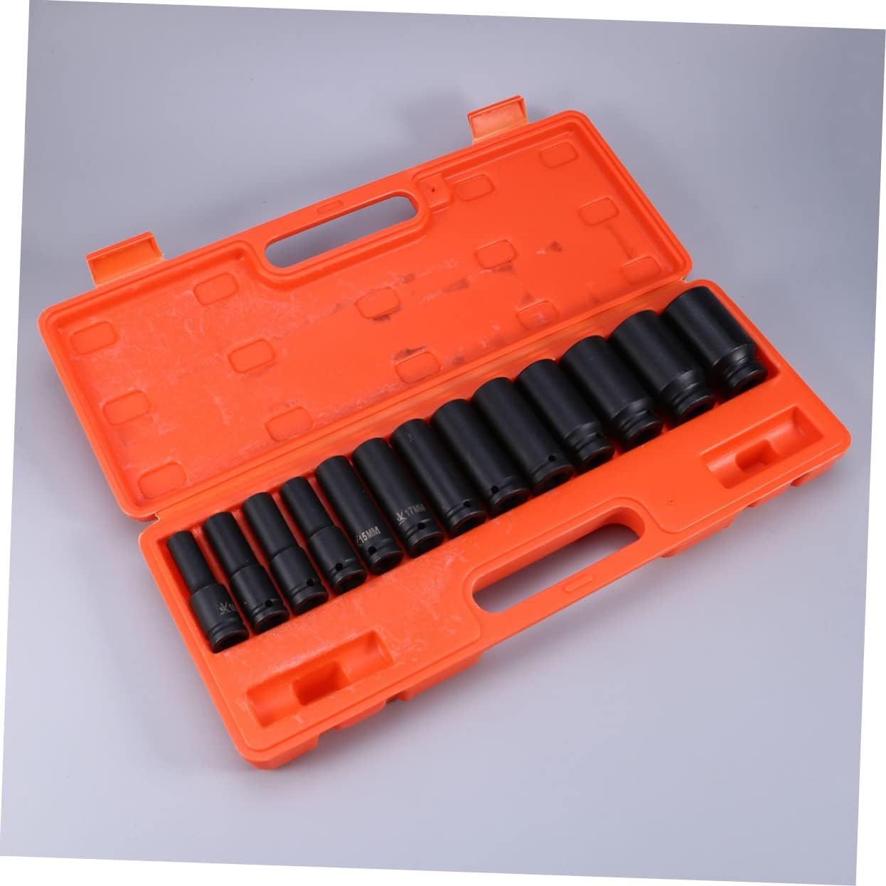 Cabilock 13Pcs Car Tire Protection Sleeve Black Pneumatic Wheel Socket Kit Wrenches Thin Wall Lug Socket to Safeguard Wheels and Lug Nuts