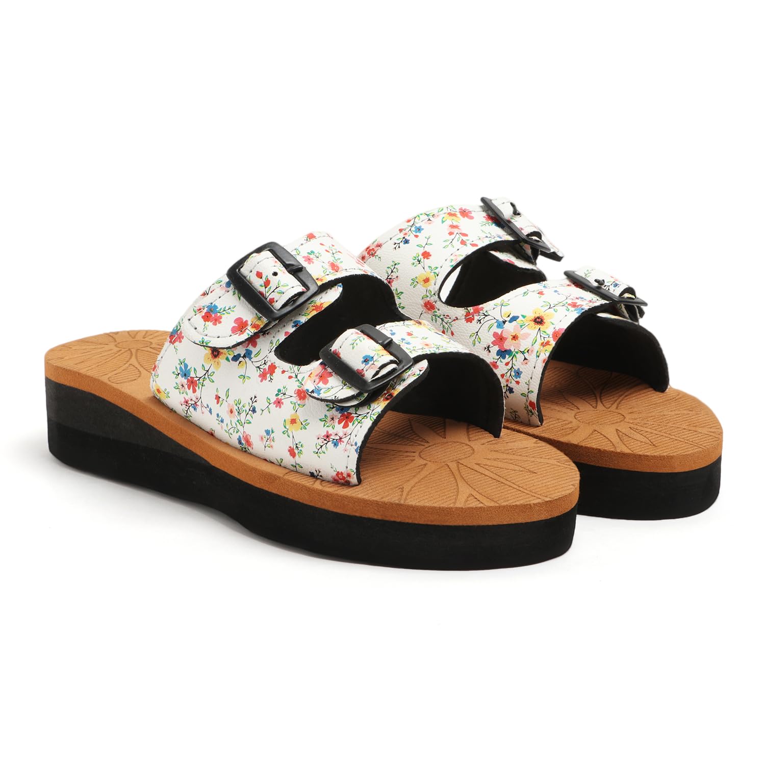 Maroon Synthetic Slides for Women & Girls-image-1