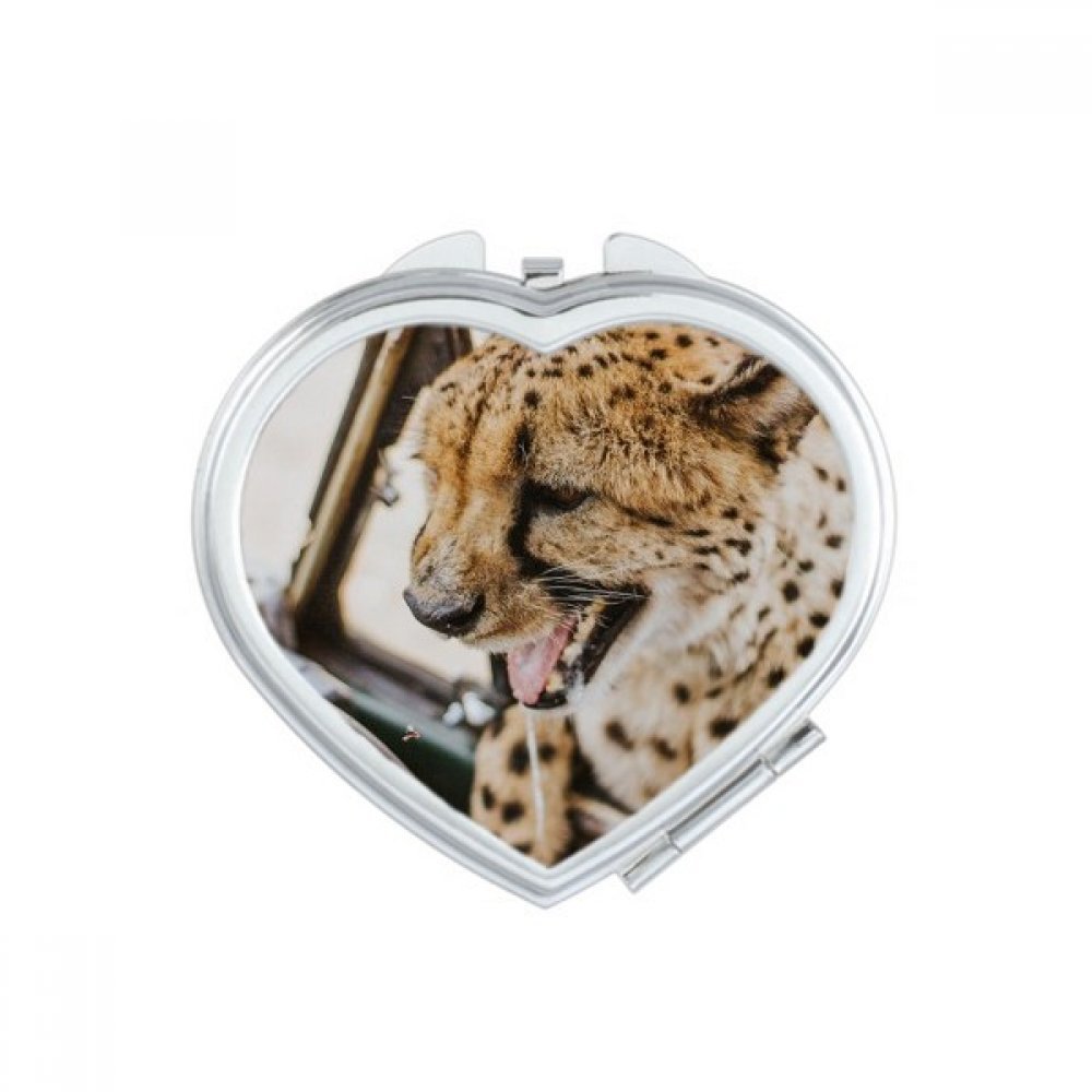 Miroir de maquillage nomade mignon motif animal sauvage blanc pour sac