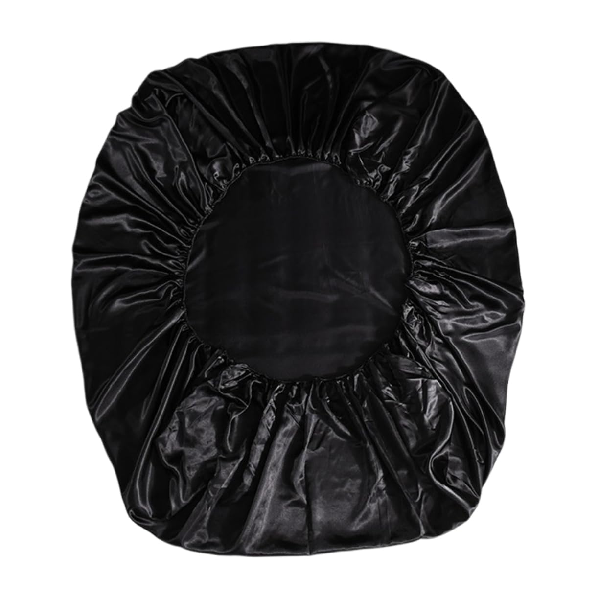Housse de matelas en satin de soie noir pour une literie élégante et haut de gamme