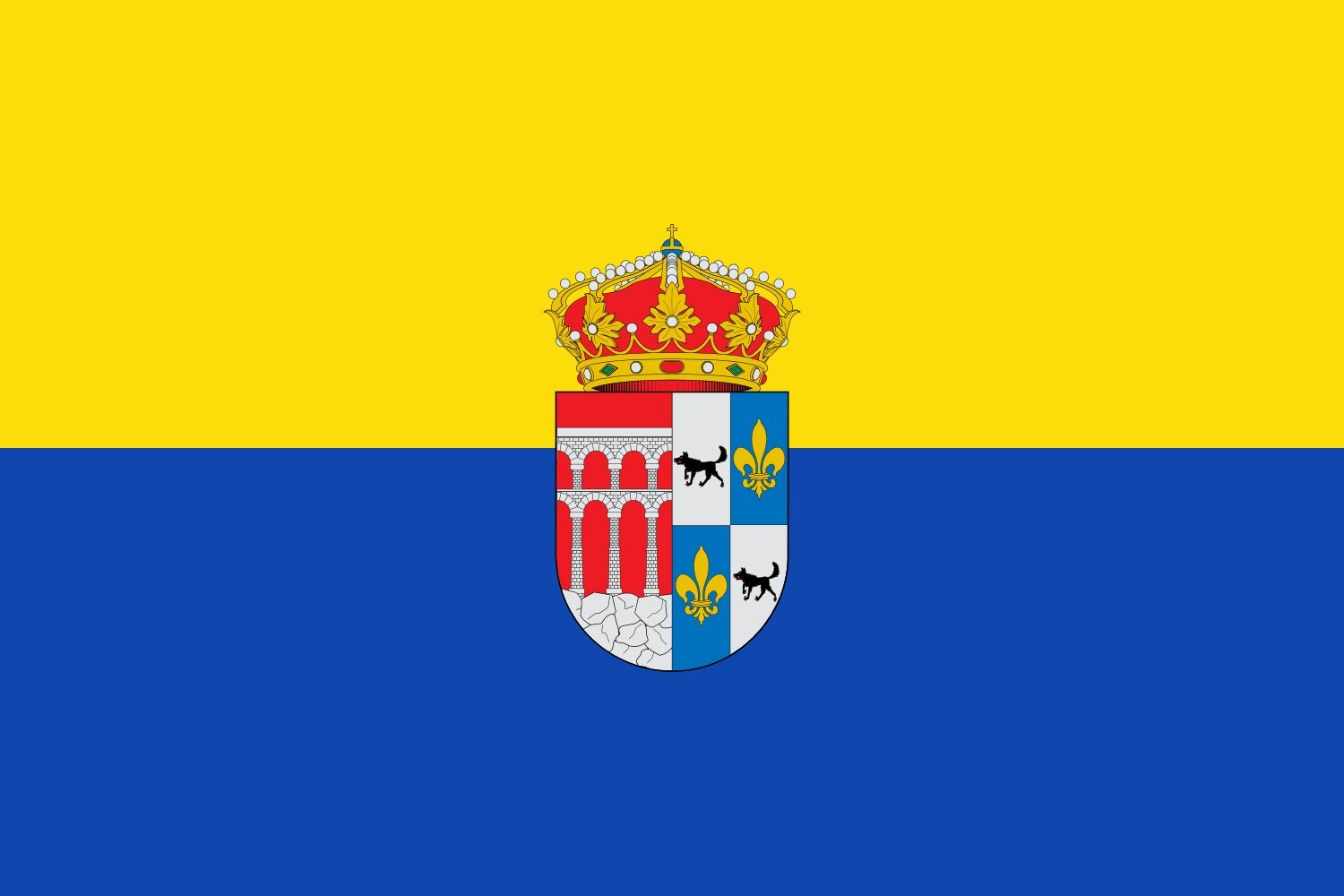 Drapeau Villamanta grand modèle pour décoration de salle