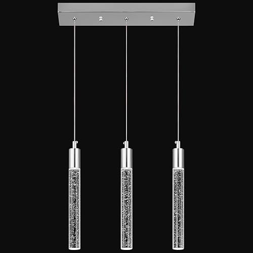 Iluminación moderna para isla de cocina, lámpara colgante de isla de cocina, regulable, LED, cromada, mini iluminación colgante, comedor, sala de disponible en Yaxa Peru