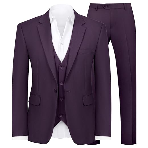 Conjunto de terno masculino de smoking slim fit de 3 peças para homens, blazer de um botão, jaqueta, colete, negócios, casamento, banquete, festa