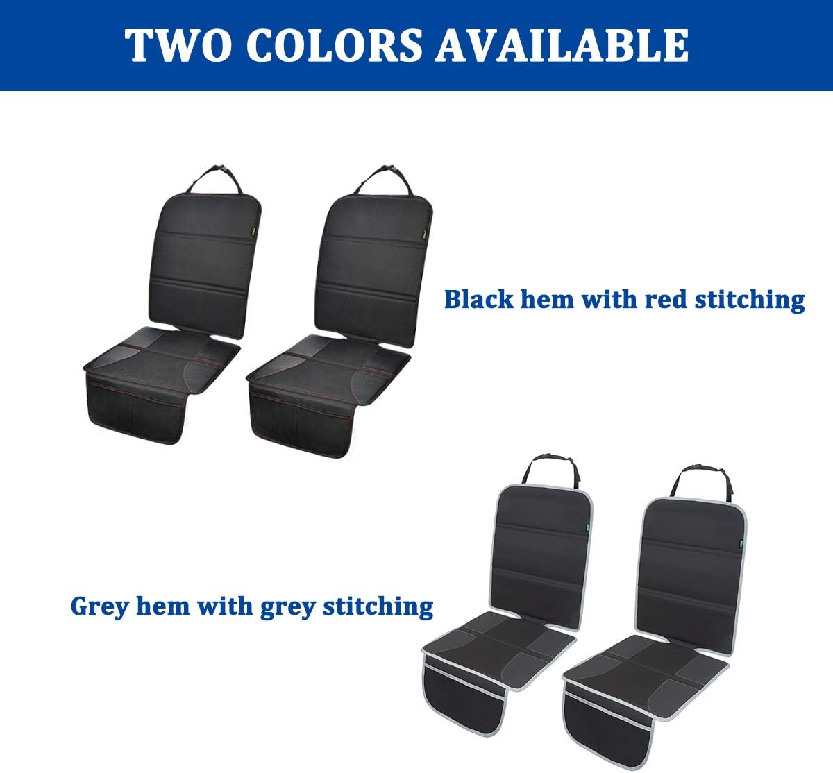 Car Seat Protector for Child Car Seat, 2 Pack Large Auto Seat Protector Mat Under Baby Child Car Seat
