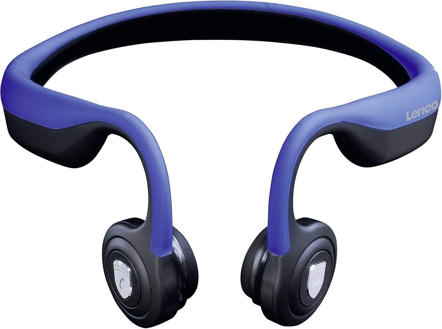 LencoBCH-1000 Bluetooth Headphones with Bone Sound - Bone Conduction - Bluetooth V.5.0 - IPX5 Waterproof - Battery with 200 mAh Capacity - Up to 8 Hours Playtime - Blue