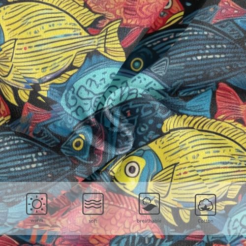 Joisal Chic Colorful Fish Girl Panties Cute Toddler Underwear Floral Cotton Stylish Briefs Underpants 2t3