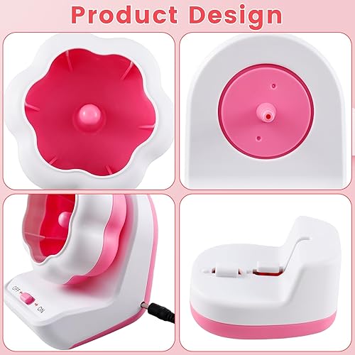 Miniatura 4 de Spinner eléctrico de cuentas de arcilla con base automática de cuentas de arcilla con 2 agujas, máquina giratoria de cuentas rápidas para cuentas