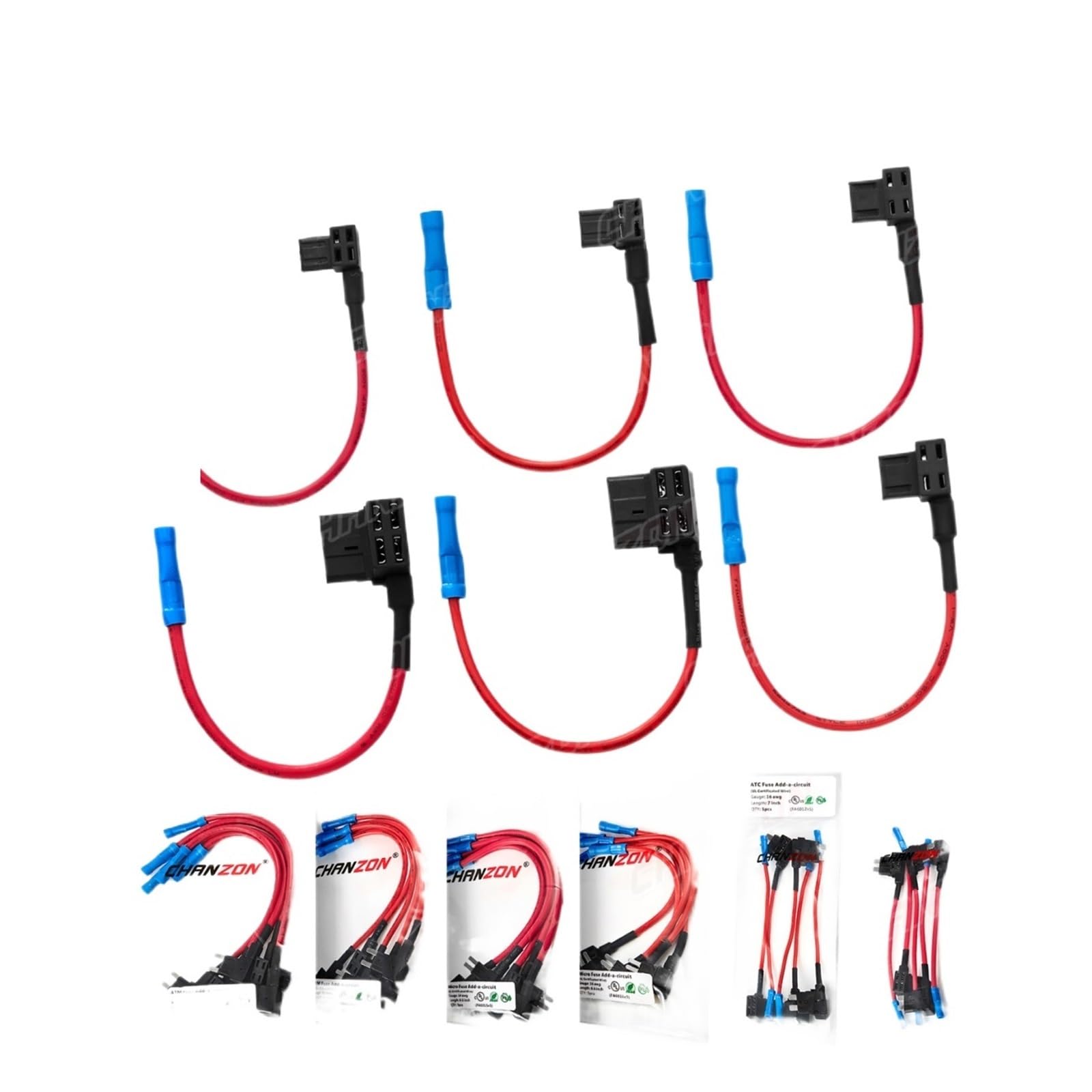 Adaptateur de robinet de circuit supplémentaire double porte-fusible de voiture ATM ATC 12 AWG 5pcs