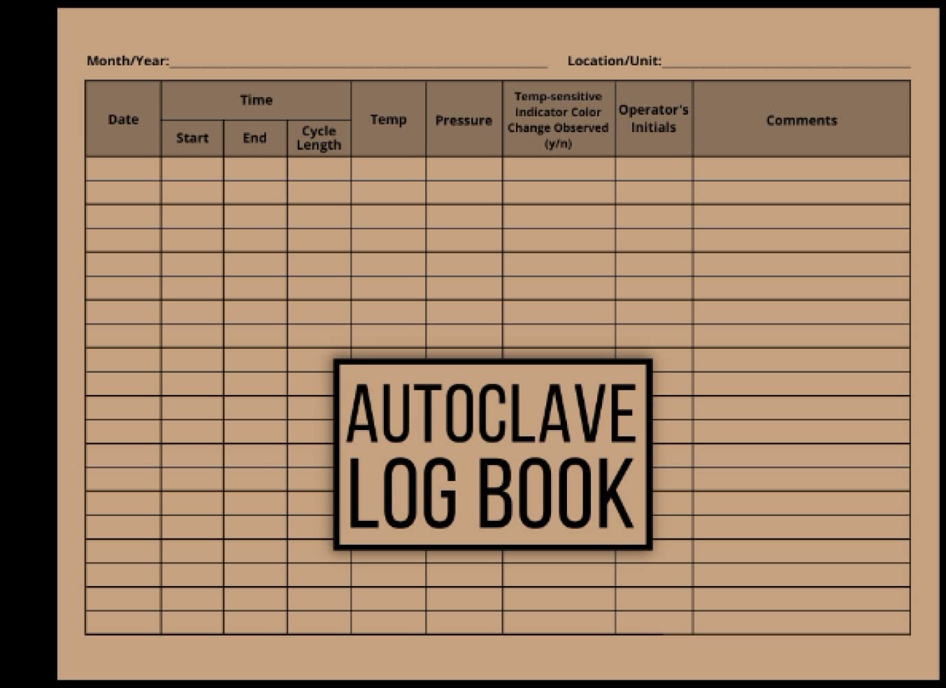 Autoclave Log Book Sterilization Record Book, Ultrasonic Cleaners