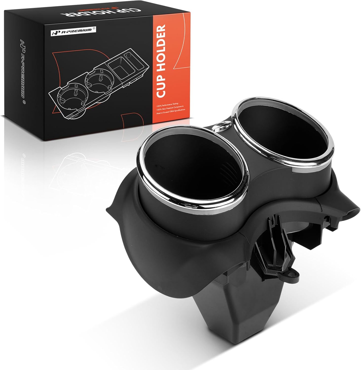 A-Premium Cup Holder Compatible with Mercedes-Benz W219 Series CLS550 2007-2010, CLS63 AMG 2007-2011, CLS500 2006, CLS55 AMG 2006, Center Console, Black