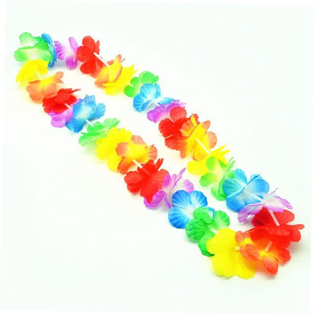 Cabilock 40 Piezas guirnaldas Hawaianas Decoraciones para Fiestas Tropicales Collar de Flores Collares a Granel Christmas Xmas navidas Guirnalda Hawaiana Guirnalda Luau constituir Colocar