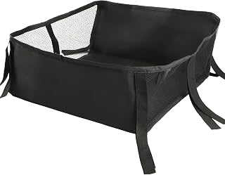 Anwangda Pram Bottom Storage Bag, Stroller Buggy Pram, Pram Buggy Universal Bottom Basket for Stroller Shopping Trolley Buggy Black (Size : L)