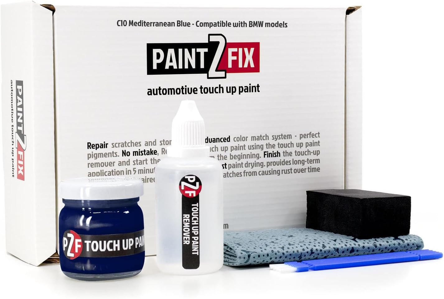 C10 Mediterranean Blue | Mediteran Blau | Rauchtopas Touch-Up Paint & Scratch Repair Kit for BMW Models - 0.84 fl oz (25ml)