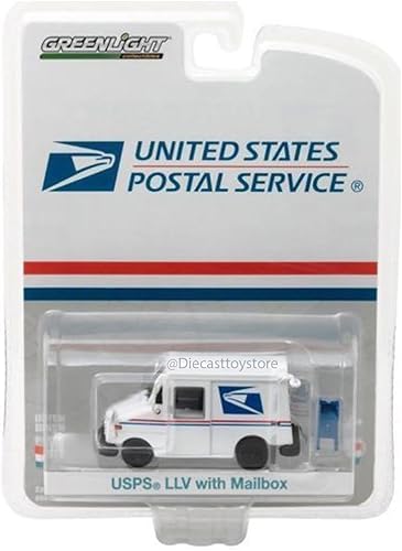 Miniatura 2 de Greenlight 29888 Servicio Postal de los Estados Unidos (USPS) Vehículo de entrega por correo postal (Llv) de larga vida con accesorio para buzón