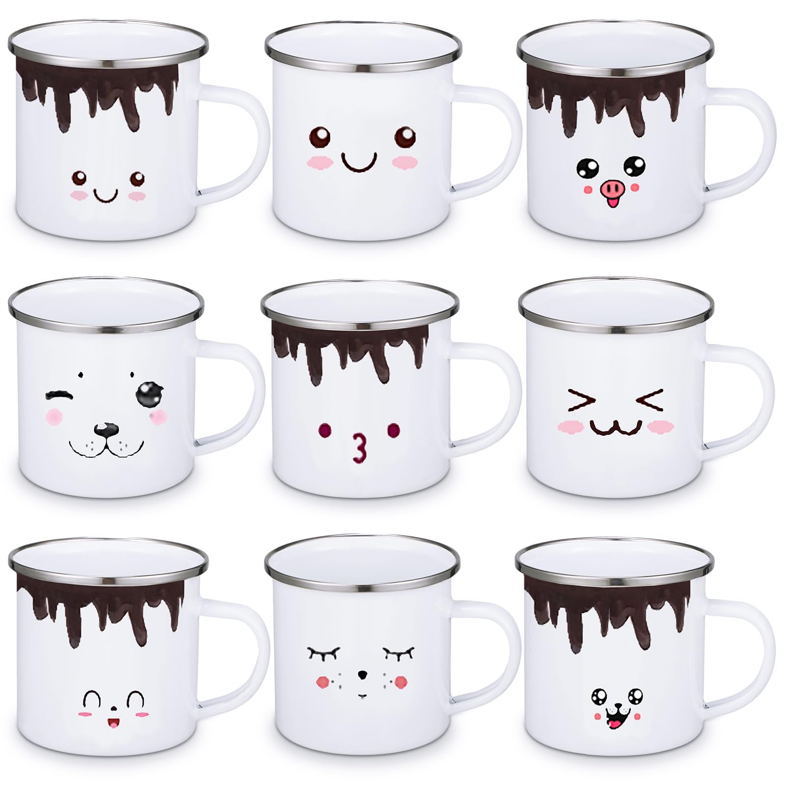 Amazon.com: Yaomiao 9 Pcs Marshmallow Mugs Set with Handle Funny