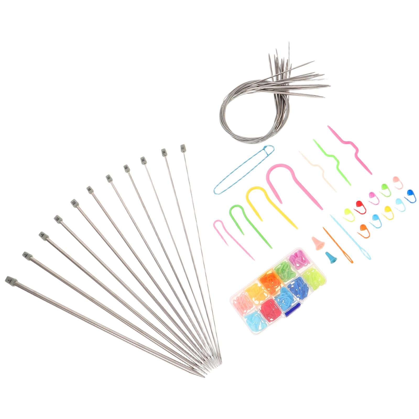 Uonlytech Strumenti per Lavorare Maglia all Uncinetto Kit per Principianti Uncinetto per Tessitura Ago per Infilare Marcatori per Punti di Bloccaggio per Progetti di Maglioni e Tappeti