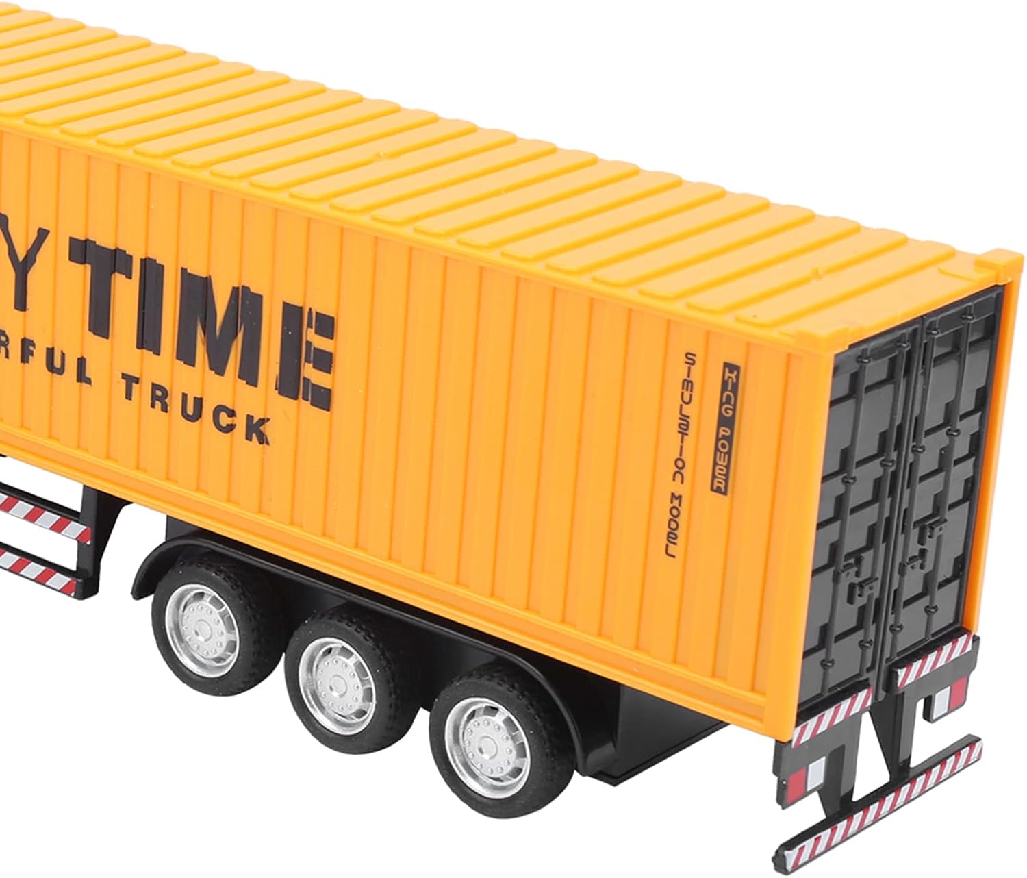 SUNGOOYUE 1:48 Container Truck Model Toy, Simulation Children Container Truck Model Toys for Children Gift Toy(Yellow)