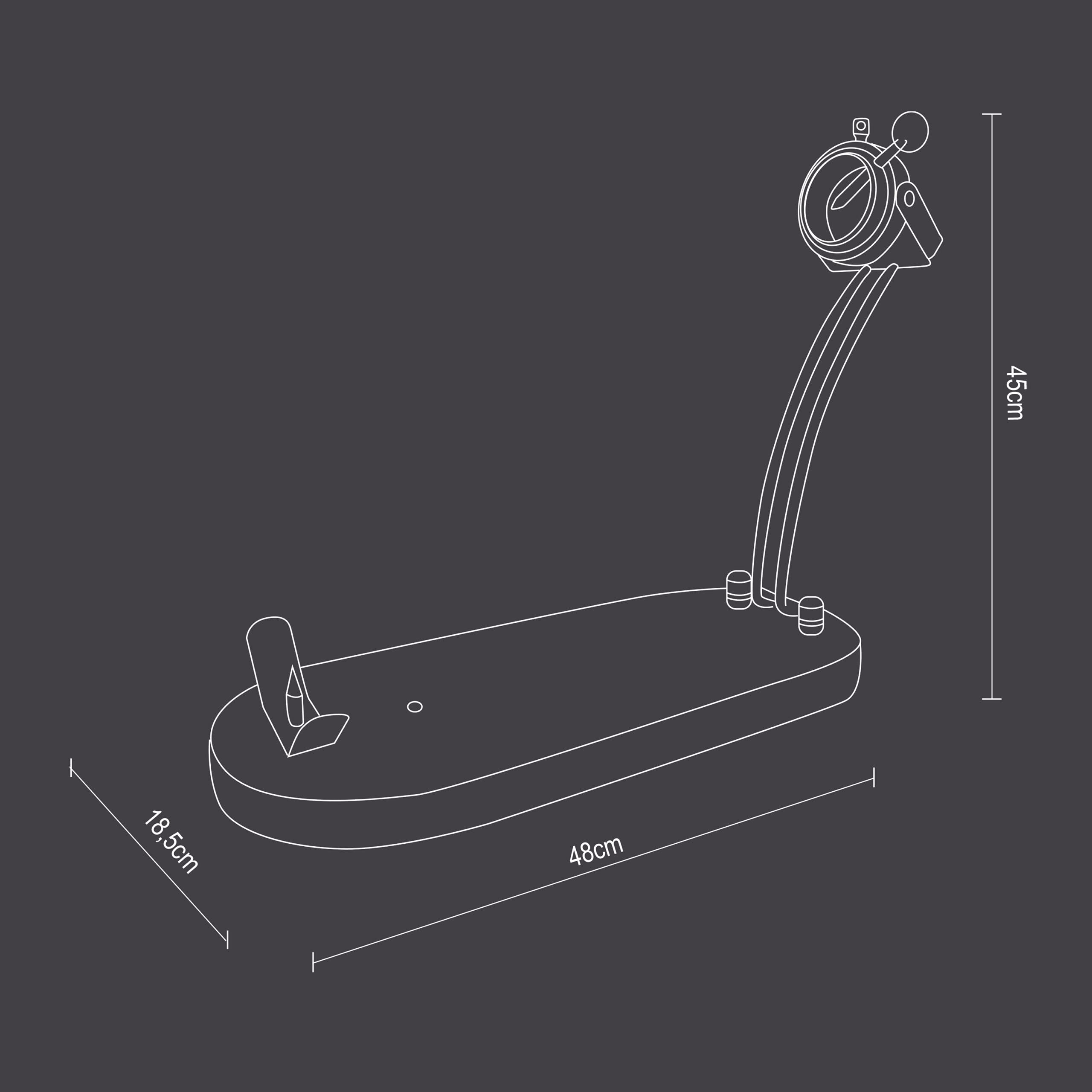 TM Electron HOCU105 Jamonero de Madera de bambú, Tacos de Silicona para una Buena adherencia, Sistema de Plegado, con Cabezal Giratorio Ajustable Ideal para Todo Tipo de paletillas y jamones