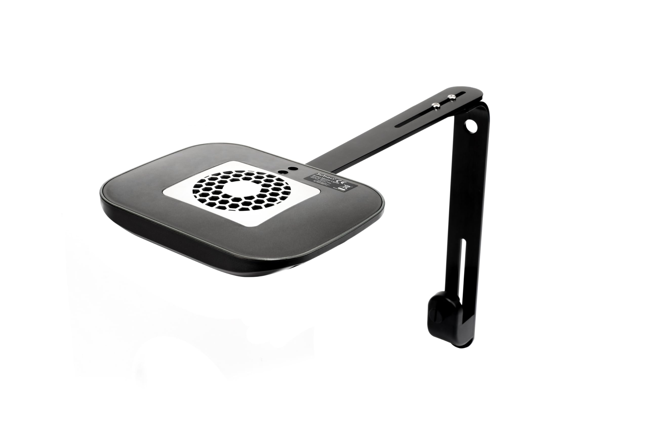 Si elu gbadata view of the Jebao ML-60 LED light with its mounting arm extended.