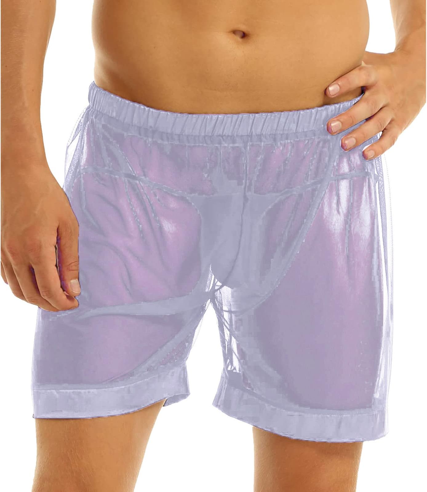 Erotic Underwear Men's Mesh Shorts Erotic Briefs Bulge Underwear Underpants Transparent Mesh Mesh Retro Shorts Underwear Swimming Beach Shorts Hot Pants Panties Breathable