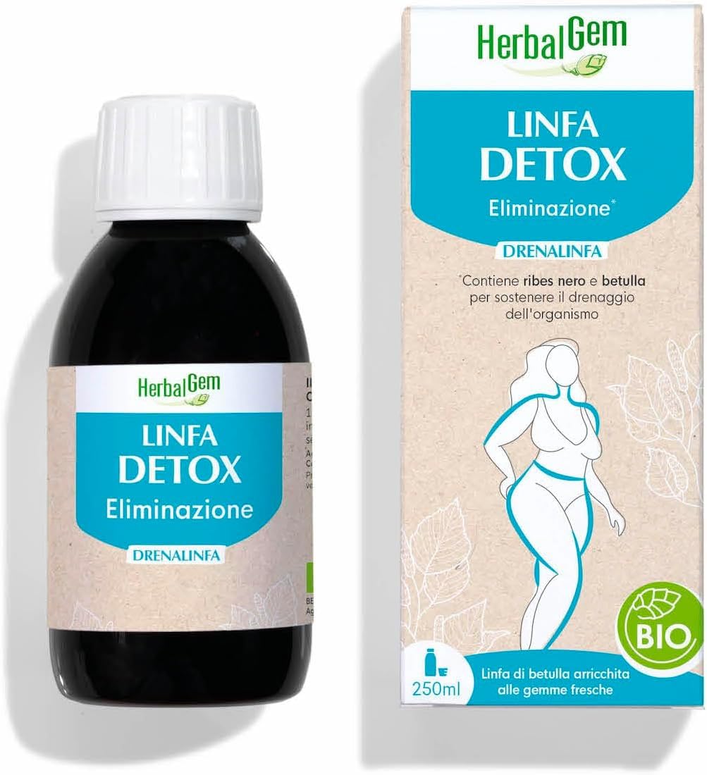 HERBALGE_M - Drénaline - A base de sève de bouleau frais - Enrichi en bourgeons de bouleau et cassis, 250 ml
