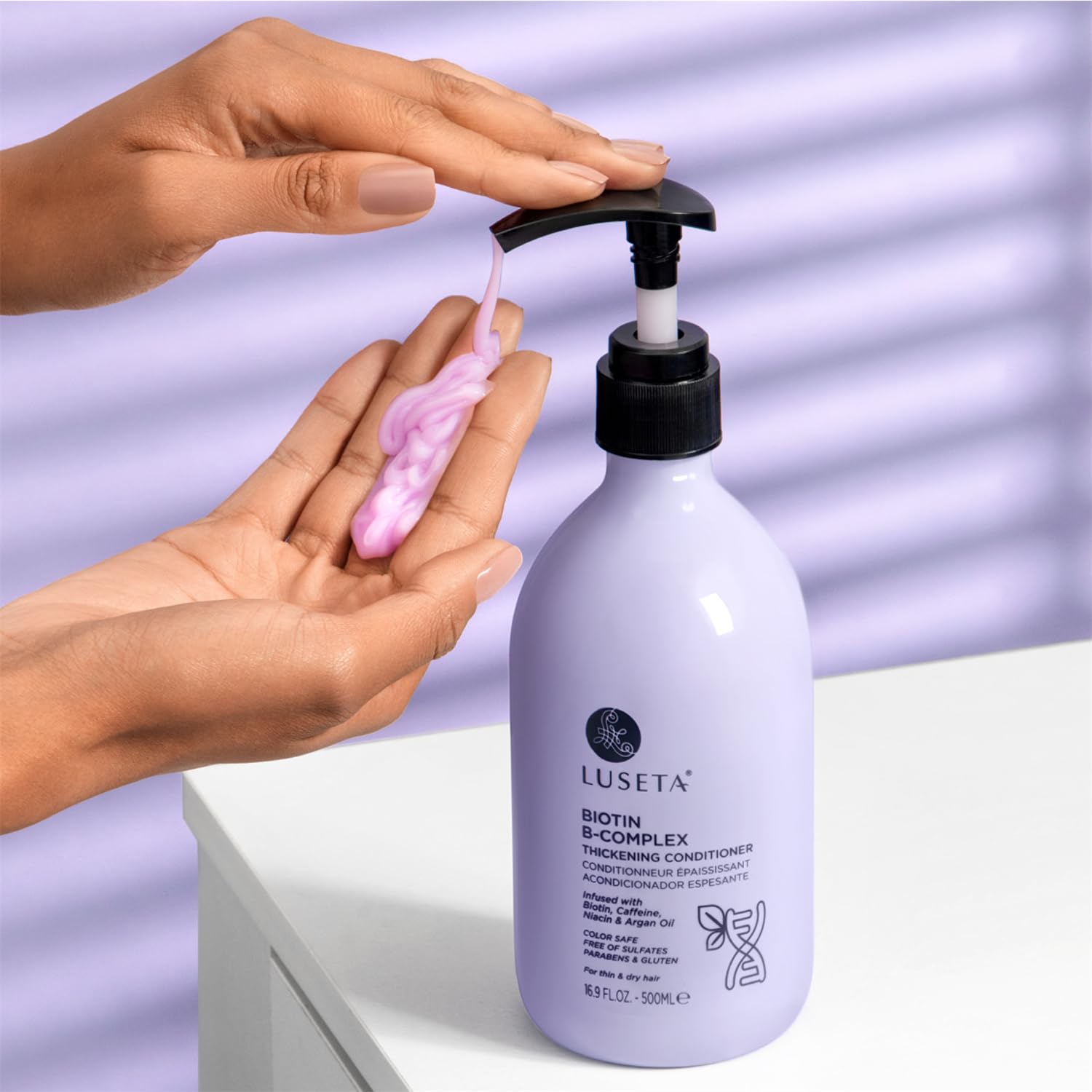 Luseta Biotin B-Complex Thickening Conditioner - Hair Growth and Strengthening Treatment With Caffeine and Argan Oil for Thinning Hair, All Hair Types, Men & Women, 16.9oz - Image 7