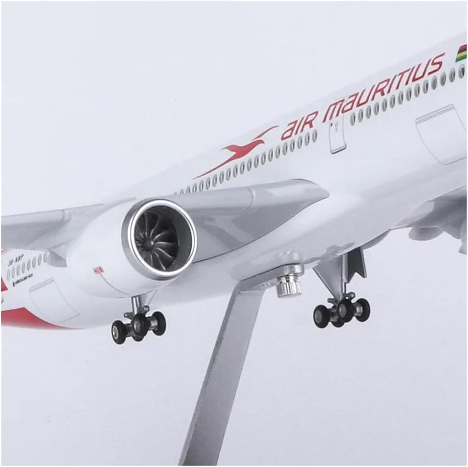 1/150 for Model Air Mauritius A350 Airline with Light Resin Plane Collection Display Fan Hobby Playgame Kit(Without Light)