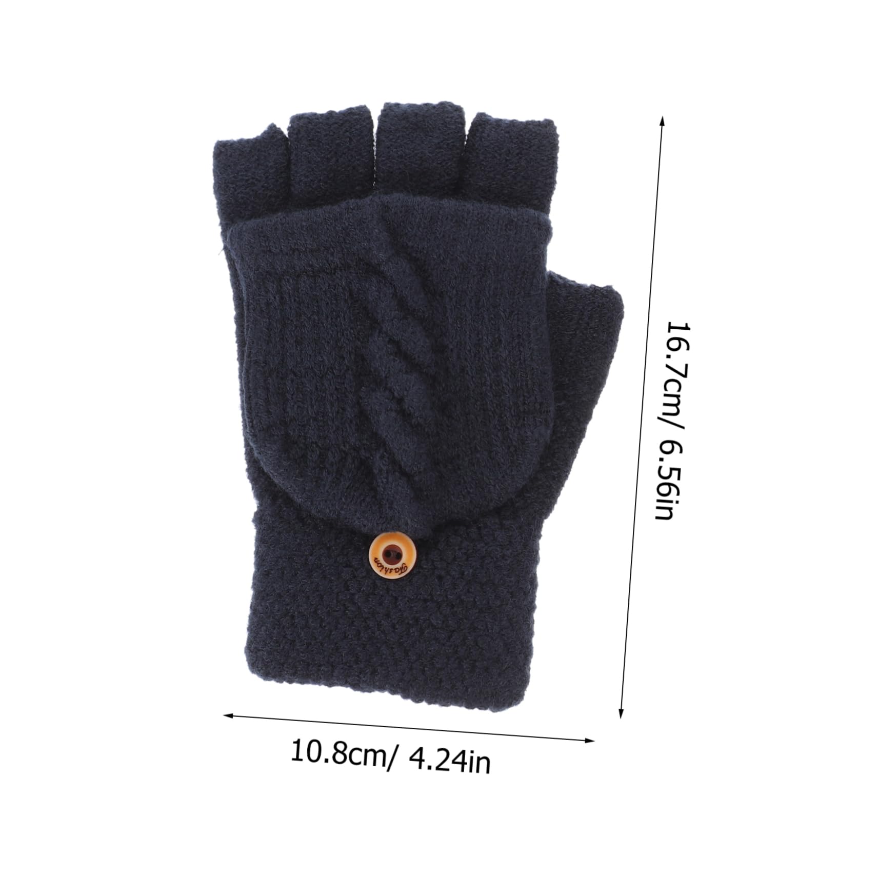 Garneck Guanti Mezze Dita senza Dita per Donna Caldi Guanti in Fibra Acrilica e Cashmere Reversibile per Facile Utilizzo del Telefono e Dispositivi