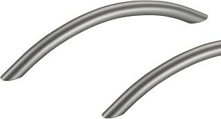 10 x Furniture Handle BUE Drill Hole Distance 128 mm Silver Coated Frame Handle by SOTECH