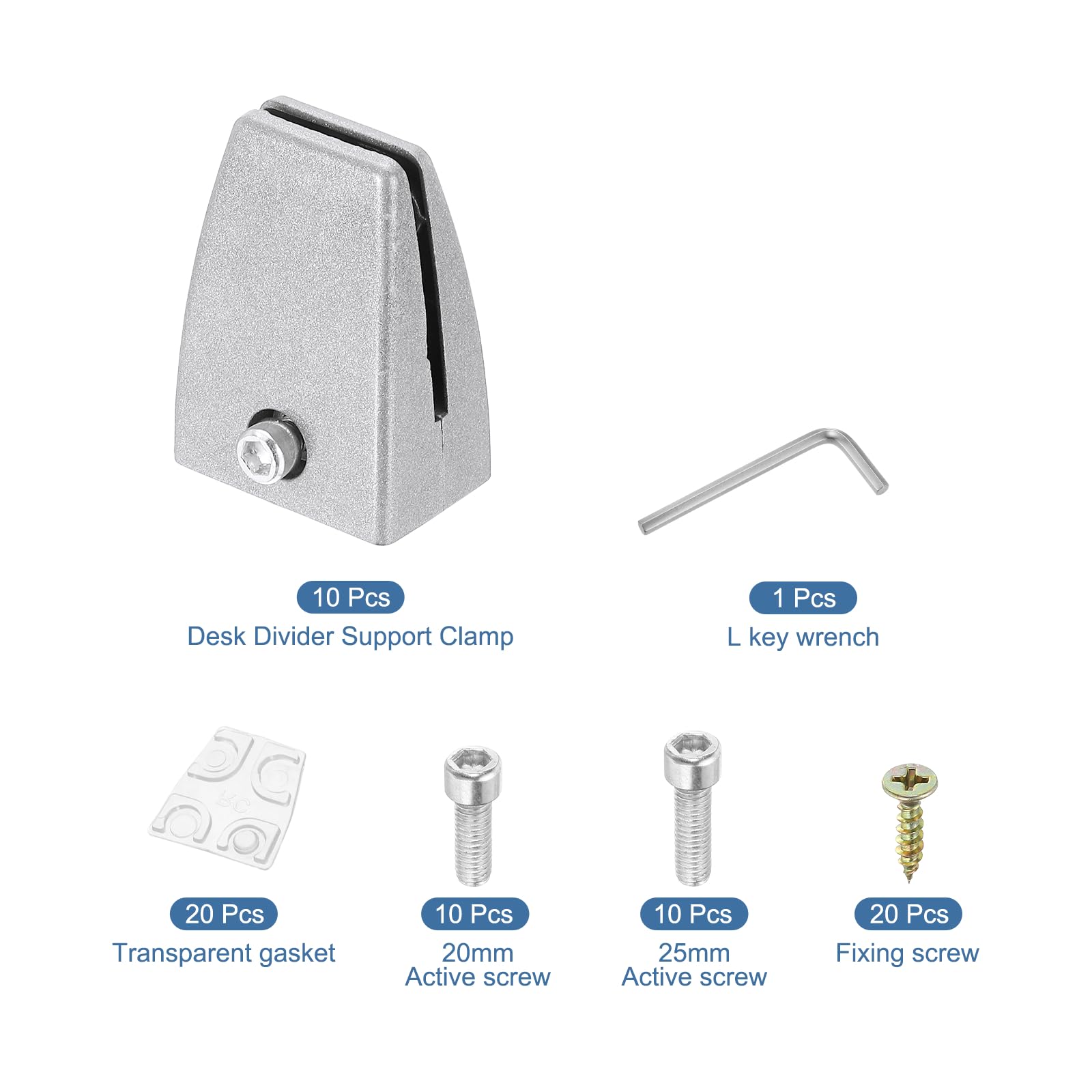 PATIKIL 10 Pcs Office Desk Partition Support Bracket - Image 3
