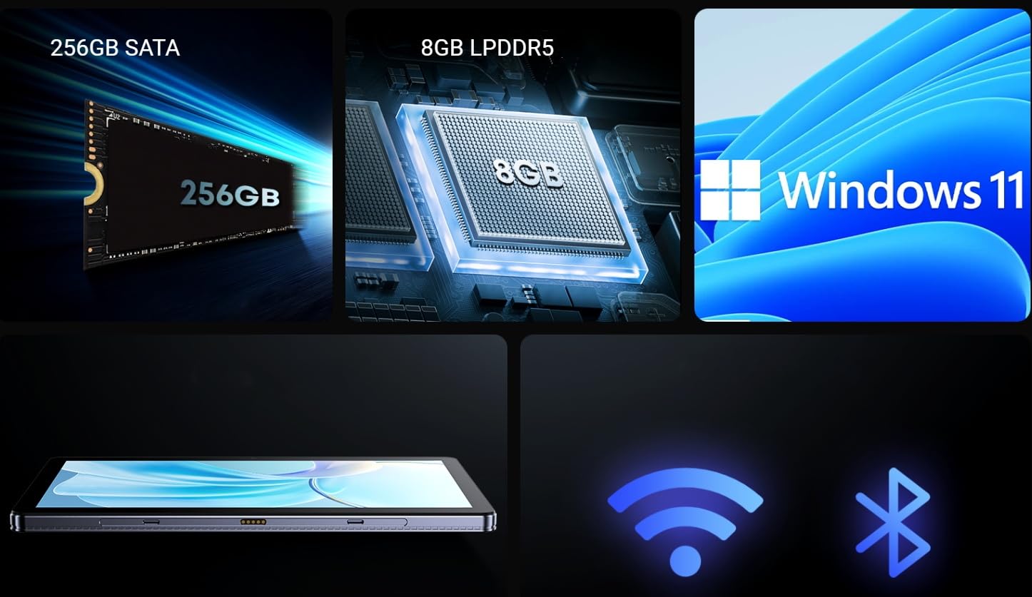 Hi10 X1 25.7 cm FHD (1280 x 800) ekran IPS Celeron N100 CPU 8 GB RAM 256 GB ROM Tablet PC z Micro-HD (tylko tablet PC)