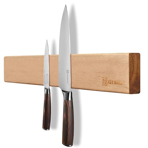 16" Wooden Magnetic Knife Holder for Wall - $18.80