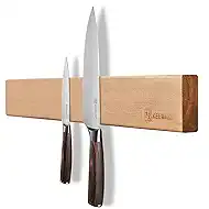 KEEMAKE Magnetic Knife Holder for Wall 16 inch Acacia Wood Knife Magnetic Strip, Powerful Neodymium Magnet Knife Hanger Knife Bar for Kitchen knives