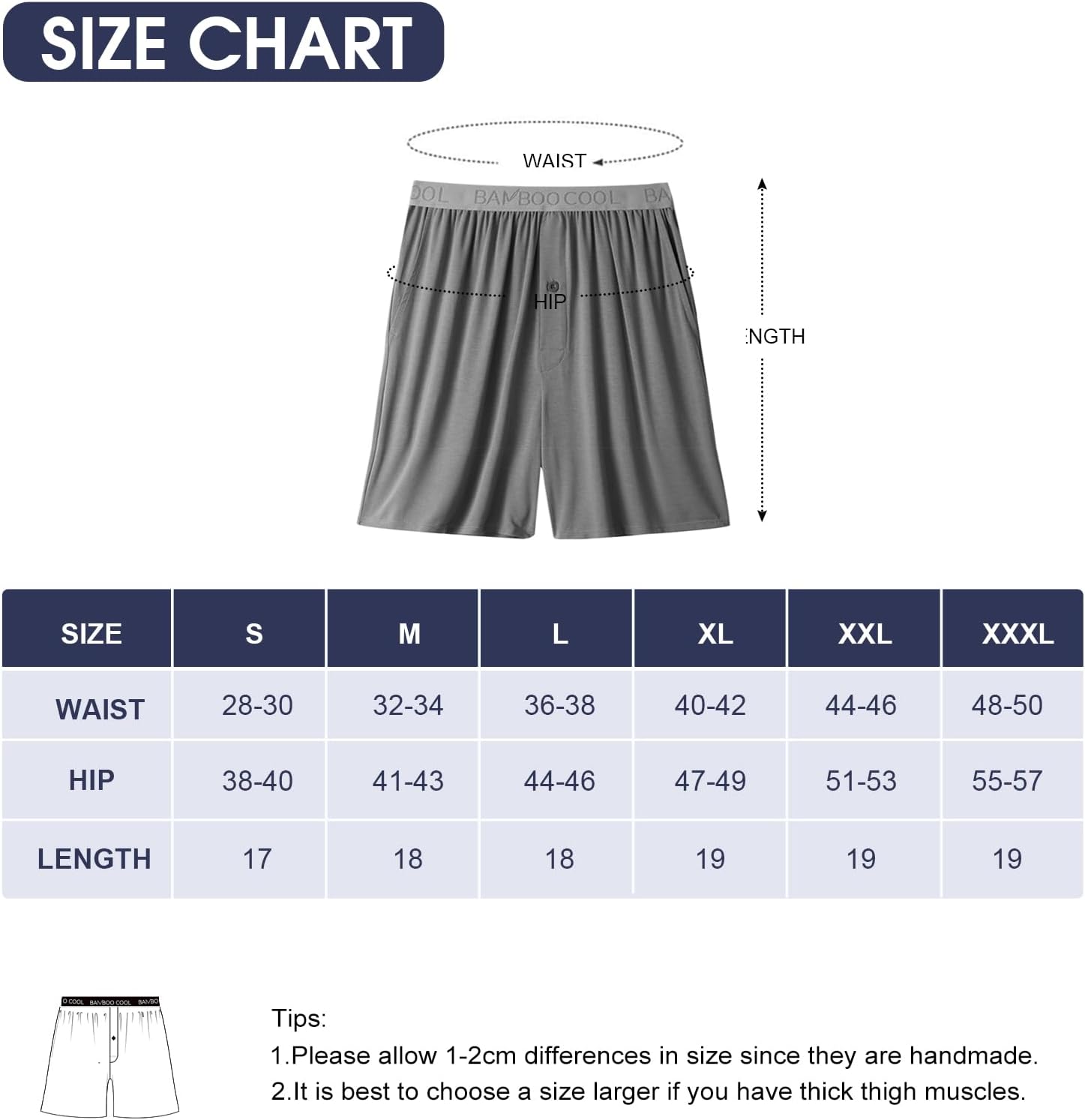 BAMBOO COOL Men's Pajama Bottoms Soft Comfy Breathable Lightweight Sleepwear Lounge Pajamas Shorts with pockets 2 Pack - Image 5