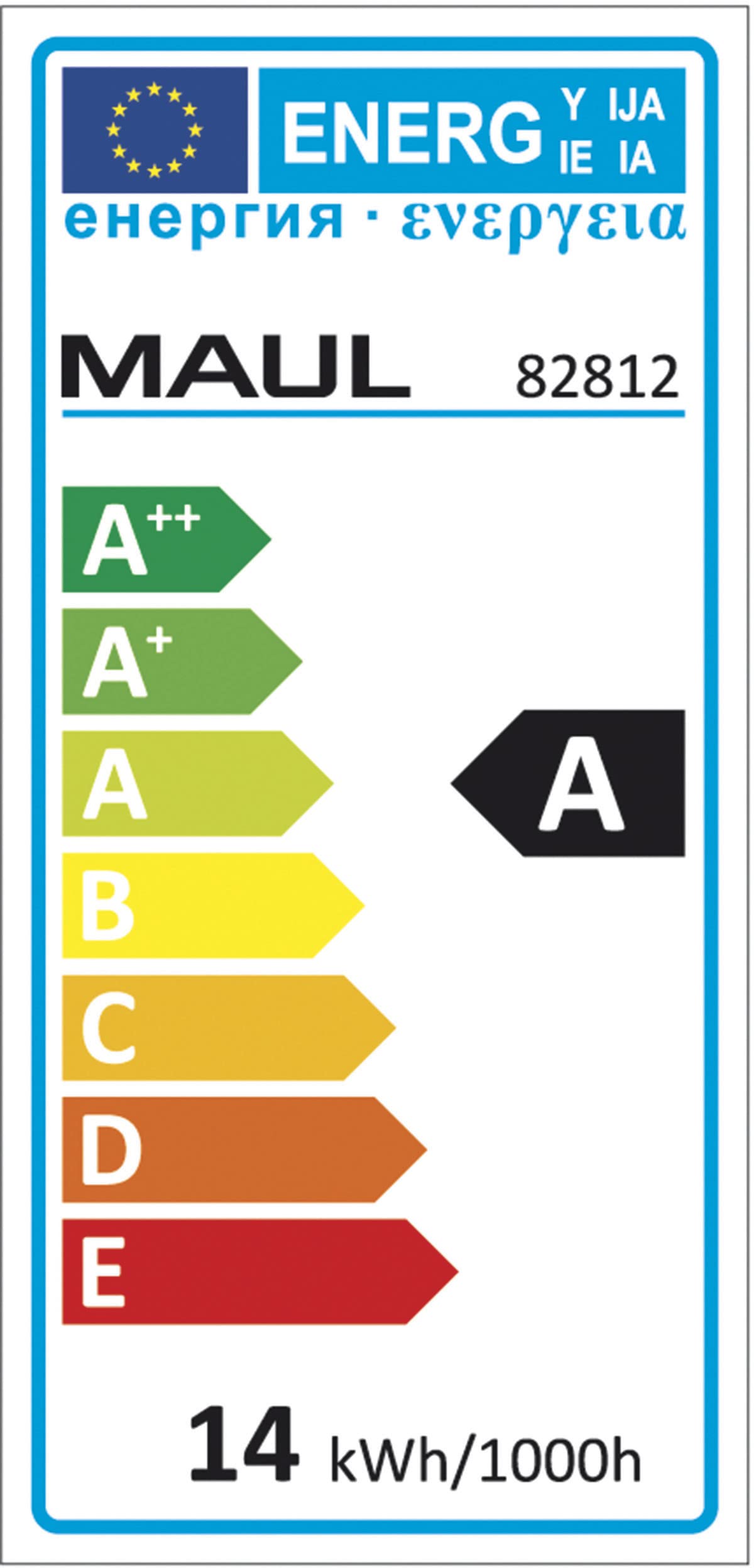 Maulatlantic Schreibtischlampe, Energiespar-Leuchte, Standfuß, 1700 Lux, 6500 Kelvin, 11 W, GS-geprüft, weiß, 8213602 [Energieklasse A]