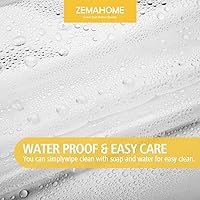 Vista 3 de Forro de Cortina de Ducha de Plástico Transparente de Tamaño Estrecho, 42x72 Pulgadas, Plástico Transparente Delgado y Liviano para Baño con Ojales