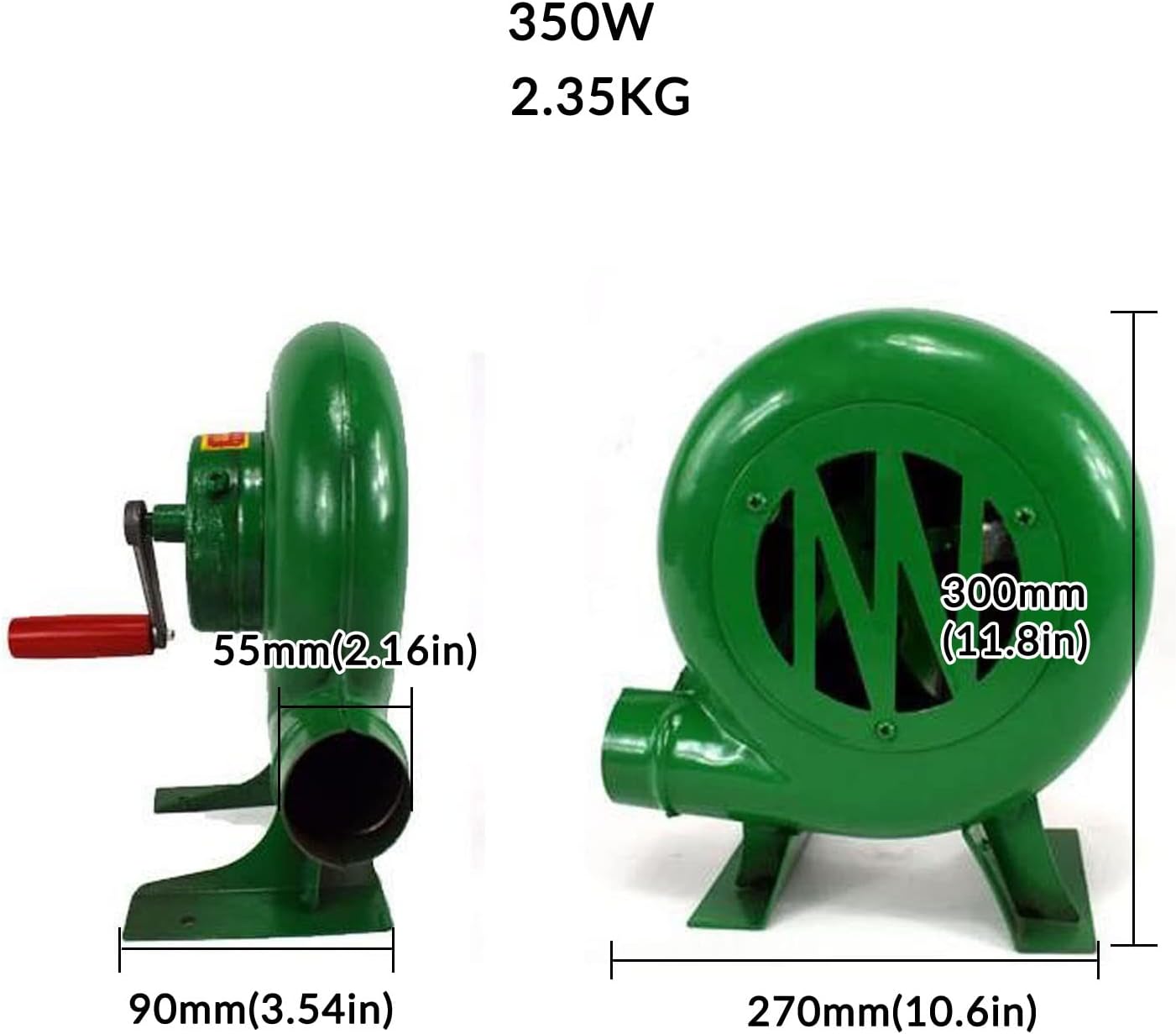 Fireplace Bellows Indoor Portable Barbeque Air Blower, with Manual Handle Speed Control for Camping/Picnic/Outdoor Acativities