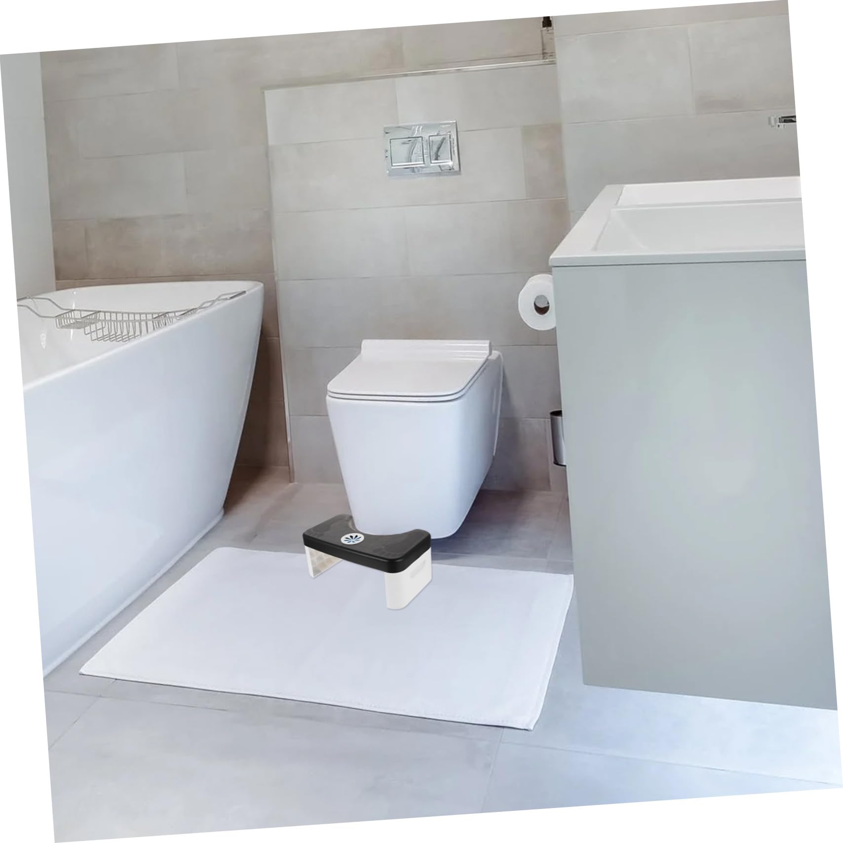 Healvian Klappbarer Toilettenhocker Faltbar Stabil Rutschfest Ausziehbar Toilettensitz Trittschemel für Kinder und Erwachsene Badezimmerhilfsmittel zur Gesunden Sitzhaltung