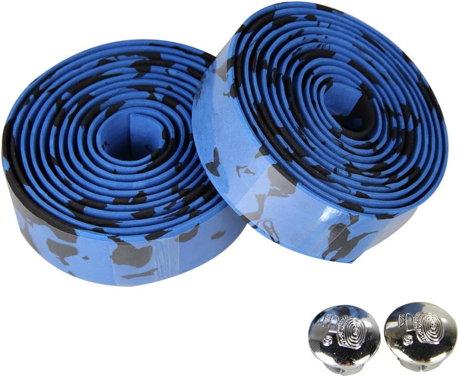 Everpert 2 Rolls Cycling Road Bike Sports Cork Handlebar Tape Cycling Handle Wraps with 2 Bar Plugs