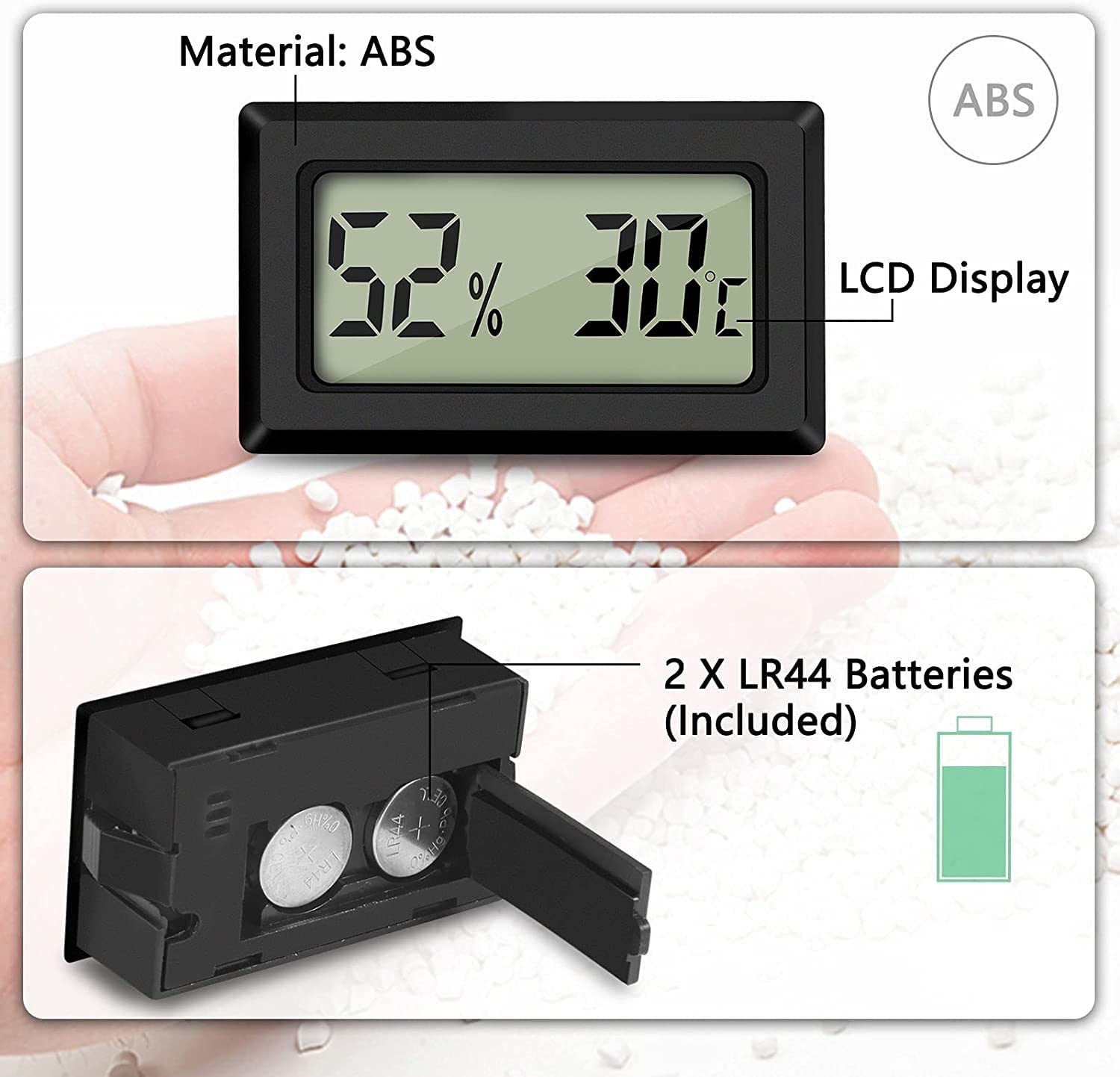 Termometro e igrometro digitale per la casa - Monitor accurato della temperatura e dell'umidità interna con indicatore di comfort e icona facciale per serre, camerette dei bambini, humidor, soggiorni