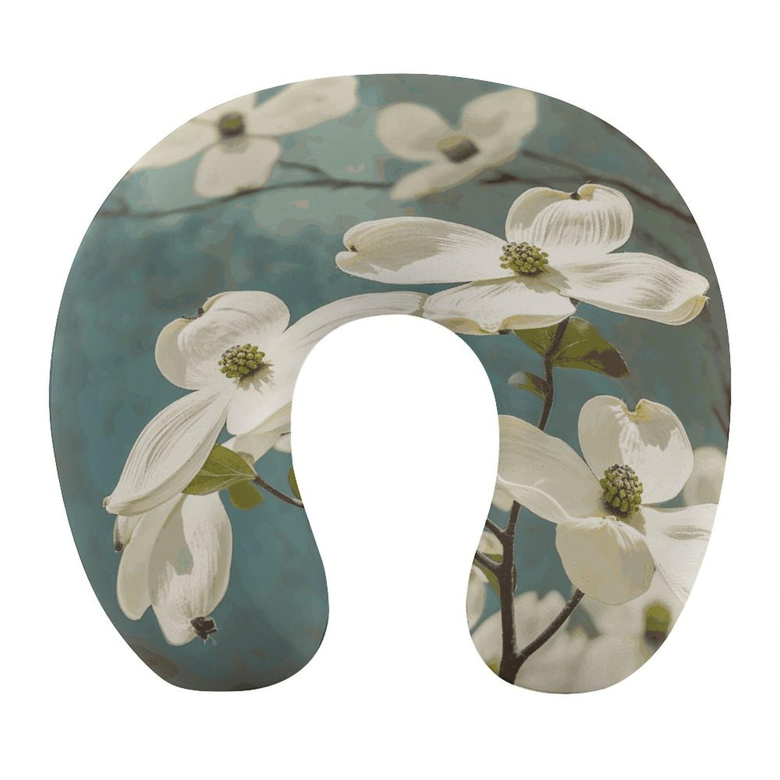 Btcowzrv Style Spring Dogwood Blossoms U Shaped Neck Pillow Travel Pillows