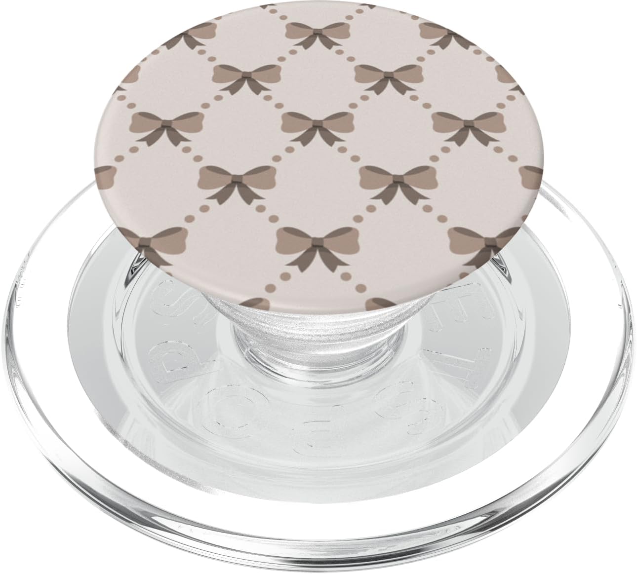 Aesthetic Tan and Brown Bows PopSockets PopGrip for MagSafe