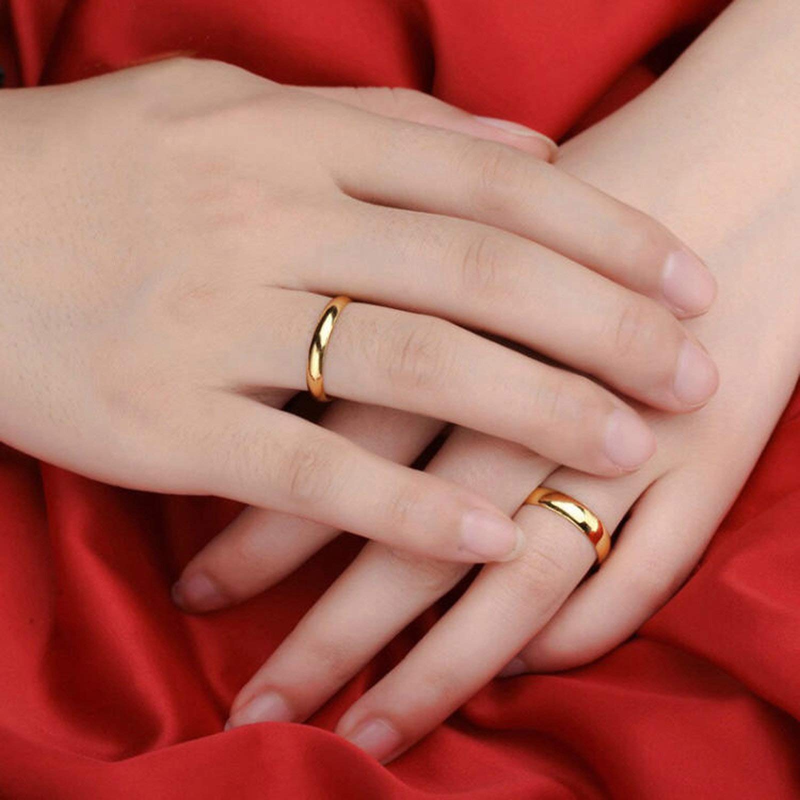 Daesar - Anillo Compromiso Pareja,Anillo Oro Anillo Acero Inoxidable Anillos Mujer Anillos Hombre Anillo Boda