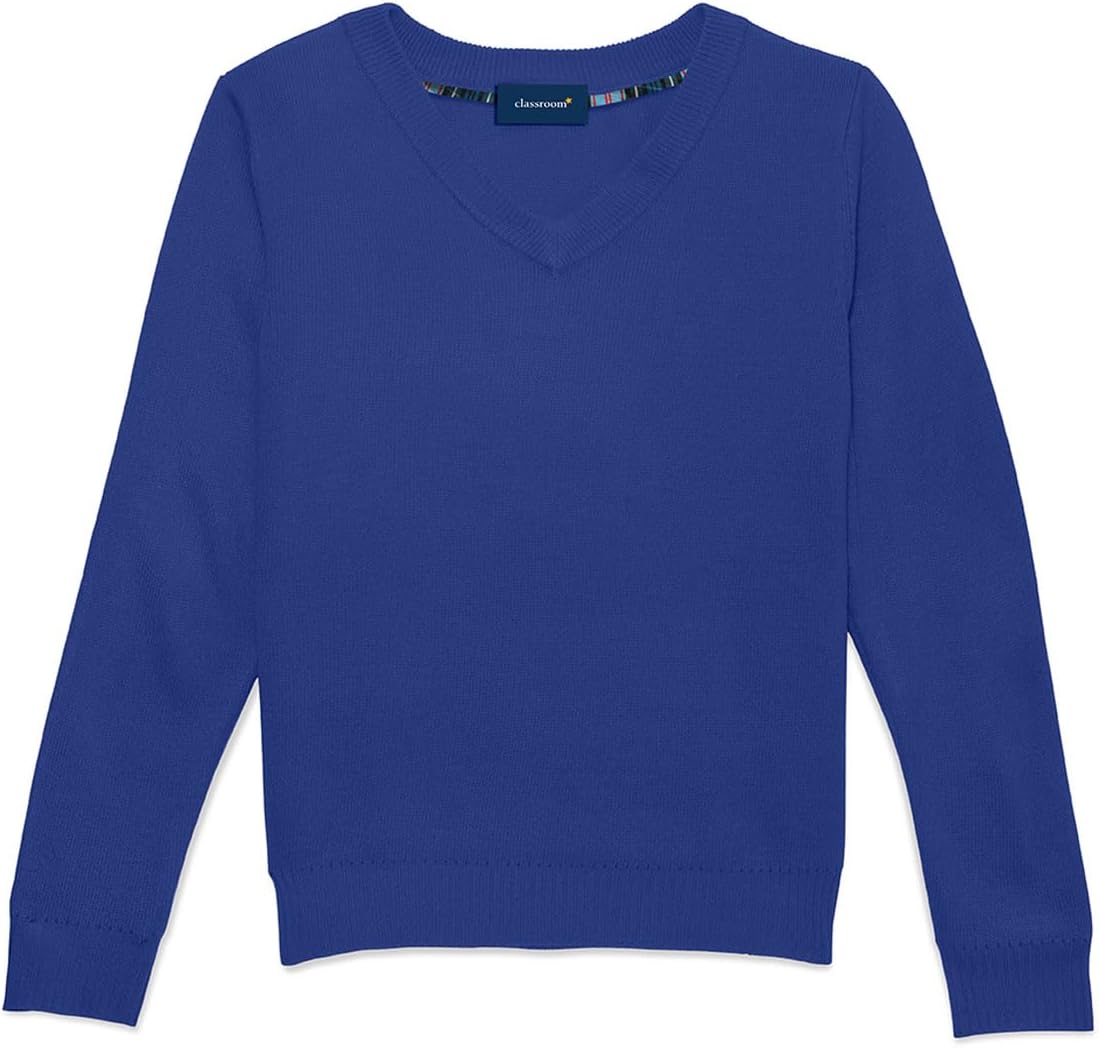 Classroom School Uniforms Big Kid Long Sleeve V-Neck Sweater 56702