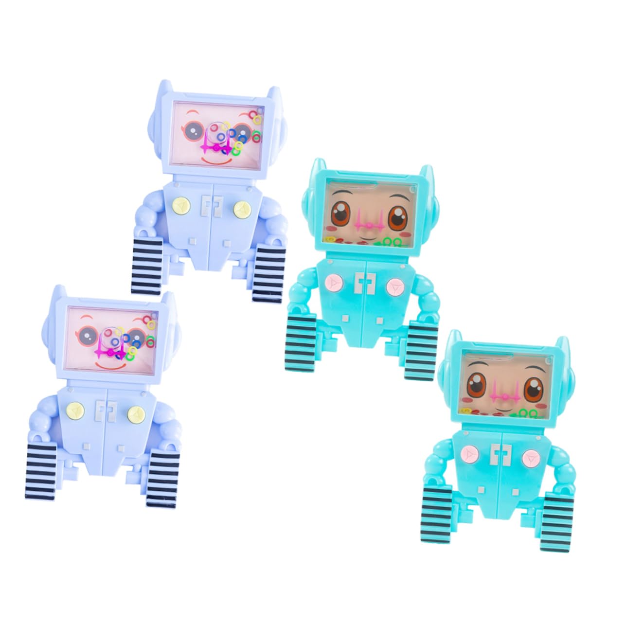 GALPADA 4 Pcs Handheld Water Game Robot Shape Interactive Game for Fun Creative and Design for Parties and Travel