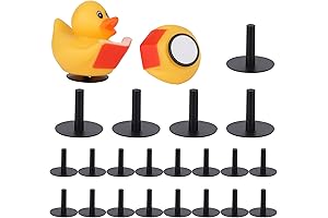 20pcs Jeep Decorations Rubber Duck Mount with Double-Sided Round Stickers for Dashboard Display