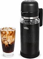 VINCI Express Cold Brew Maker: Electric Fast Cold Brew in 10-20 Min, 3 Strengths, Easy Clean, 2L Glass Carafe