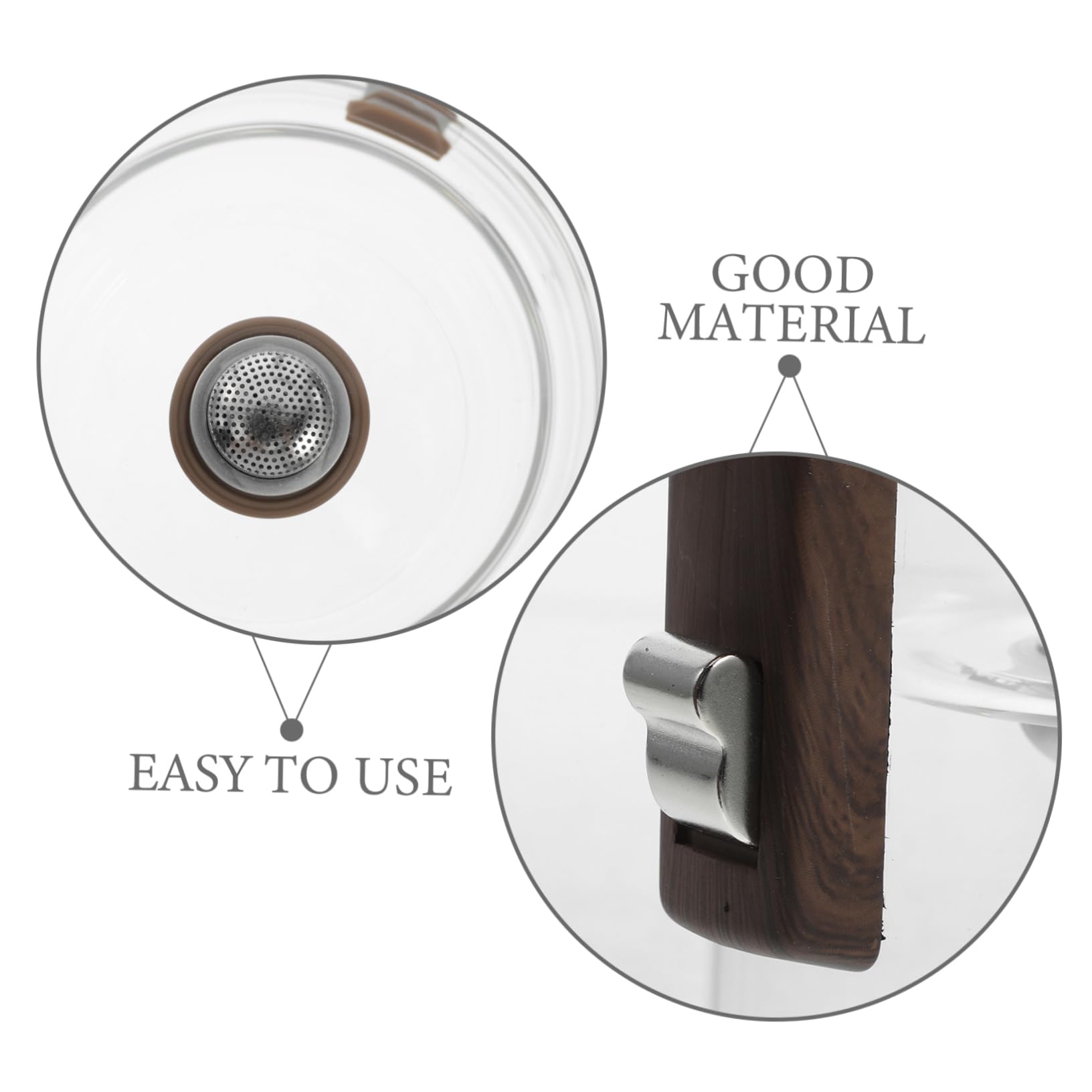 Mipcase Tetera de Vidrio con Infusor Extraíble Tetera para Sueltas para Infusiones de Té Casa Flores