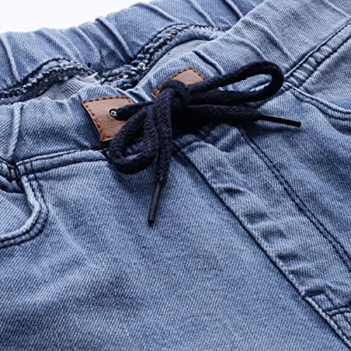 Image of CAHOOT Men's Navy Blue Tapered Dark- Wash Denim Jeans | Stretchable Cotton Mid-Rise Denim Jeans Crafted with Comfort Fit and High Performance for Everyday Wear